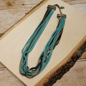 Fun Boutique Turquoise/ Brass Necklace